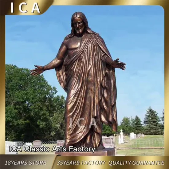 Esculturas de bronce de la piedad de la escultura de Jesús de la iglesia de los religiosos del precio de fábrica del jardín de la decoración del hogar