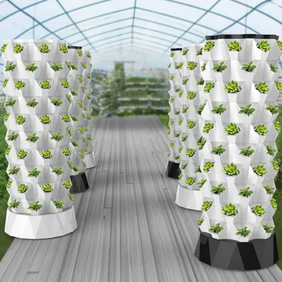 Sistema de riego Aeroponía Sistemas de cultivo hidropónicos de interior Hogar Torre de cultivo vertical Jardín con luz LED Cultivo vertical de verduras